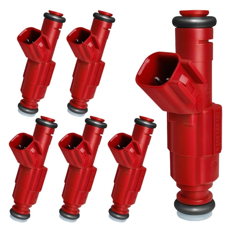 SeyPon Fuel Injectors Fits For Jeep Wrangler TJ  Liberty  Grand Cherokee For Dodge Ram 1500Dakota For Ford MustangEscape 3L37L38L39L40L 19992008 02801561616 Pcs