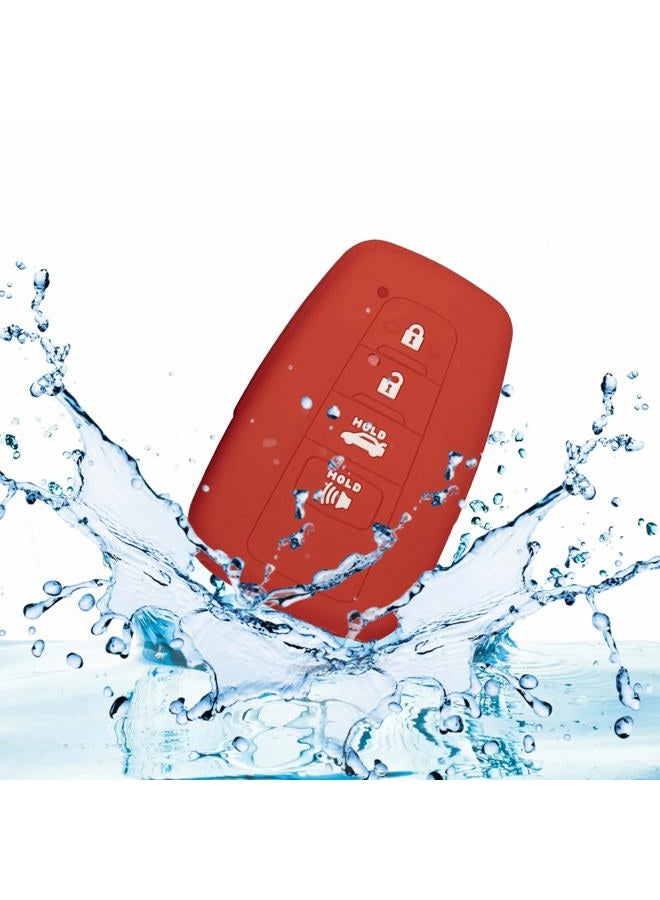 Autobase Silicone Key Fob Cover for Toyota 4-Button Smart Keys, 2 Pcs (Black and Red) - Image 4