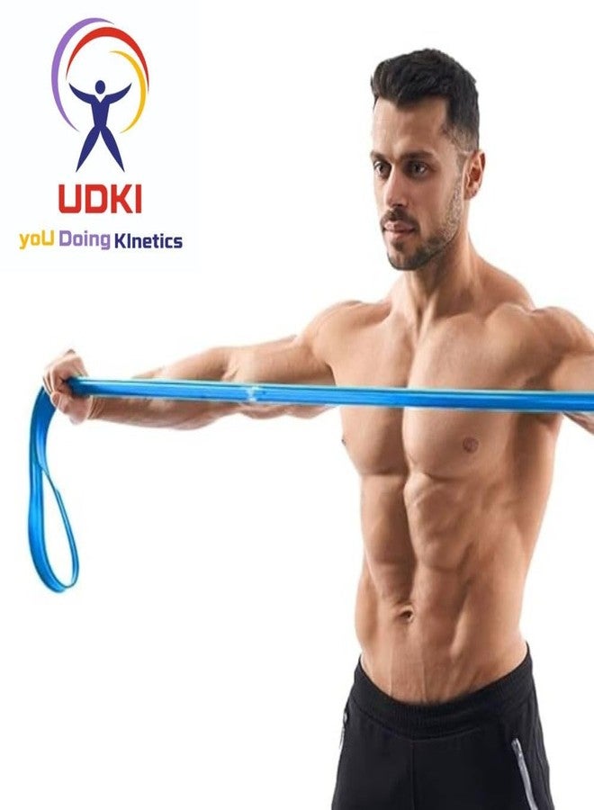 UDKI 60-75kg Blue Resistance Band - Exercise & Pull Up Bands for Home Gym Fitness - Men & Women - 100% Natural Rubber - Image 4