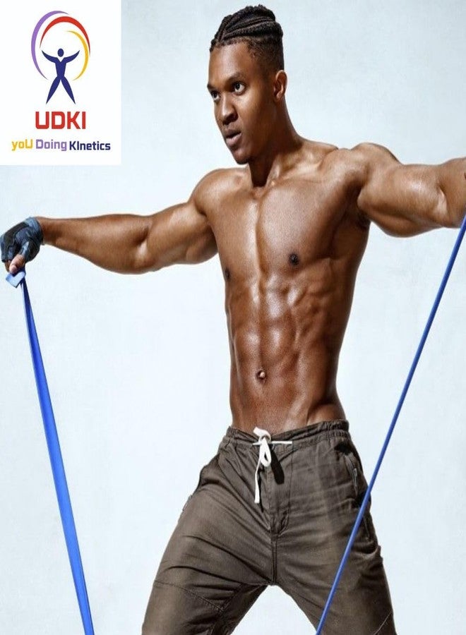 UDKI 60-75kg Blue Resistance Band - Exercise & Pull Up Bands for Home Gym Fitness - Men & Women - 100% Natural Rubber - Image 3