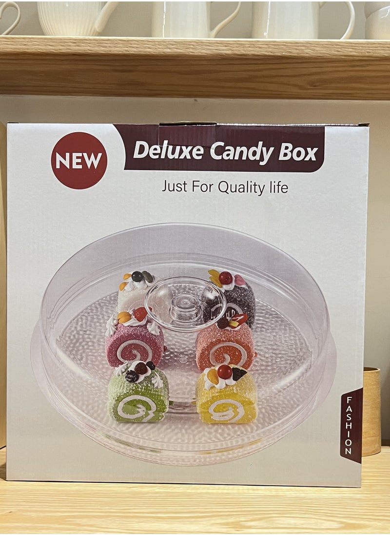 Acrylic Serving Tray with Dome Lid - Clear | 100% BPA-Free Acrylic Tray | Versatile Storage and Display Solution for Banquets, Parties, and Home Use The tray package measuring  12.8*3.34 inch