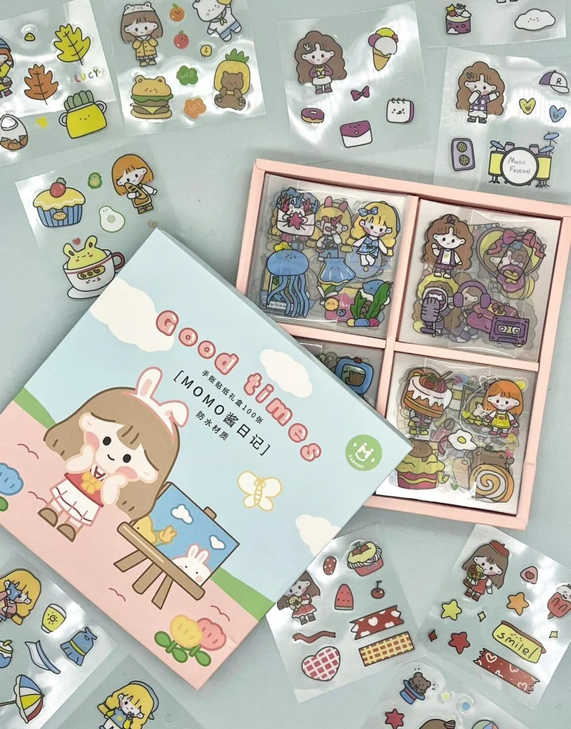 كاغيت جيمي دوكان Paper Ship Shop Gorgeous 4 Section Box Sticker Set - Stickers-Bullet Journal
