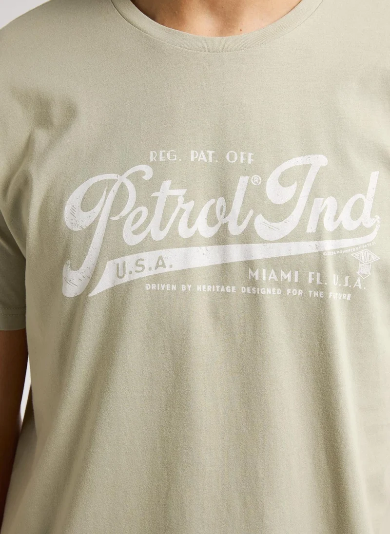 Petrol Industries 6173-Desert Sage Men T-Shirt SS Classic Print for Men | Best Price UAE