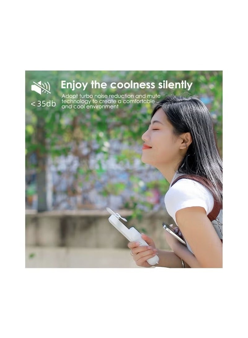 إسكدنيا مروحة صغيرة 3 في 1 قابلة لإعادة الشحن ومروحة يدوية صغيرة قابلة للطي مع وظيفة بنك الطاقة ومروحة تبريد بقوة 2000 مللي أمبير في الساعة - Image 2