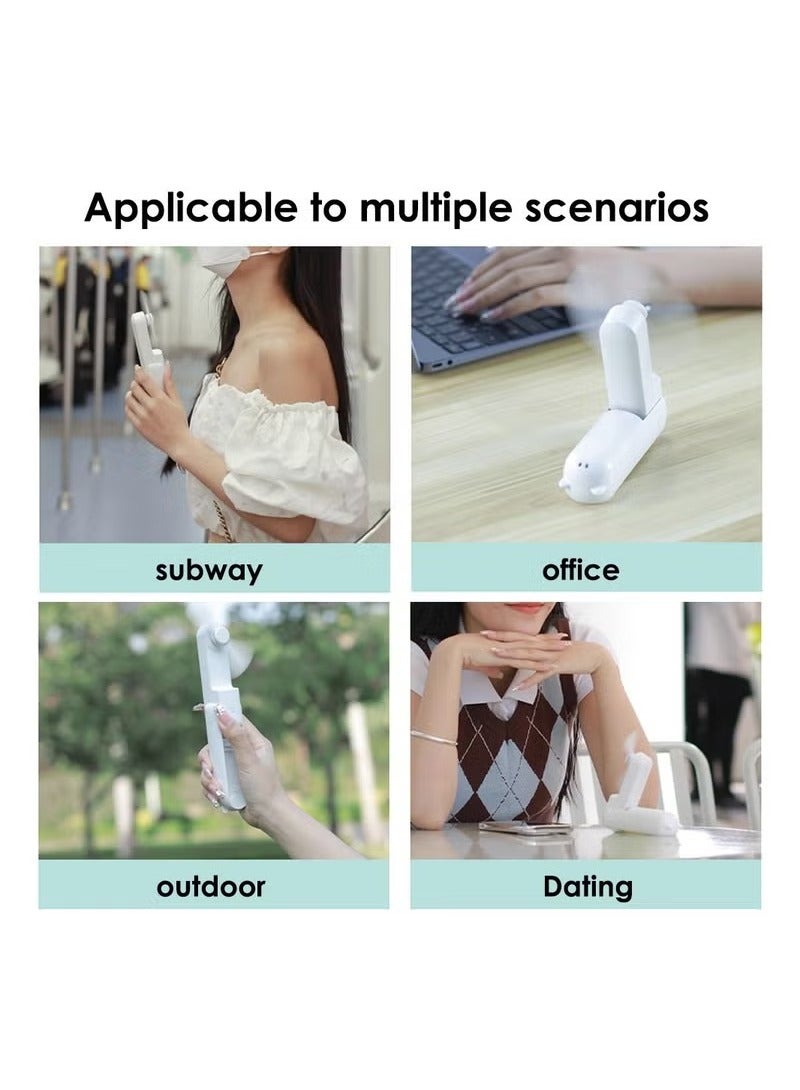 إسكدنيا مروحة صغيرة 3 في 1 قابلة لإعادة الشحن ومروحة يدوية صغيرة قابلة للطي مع وظيفة بنك الطاقة ومروحة تبريد بقوة 2000 مللي أمبير في الساعة - Image 5