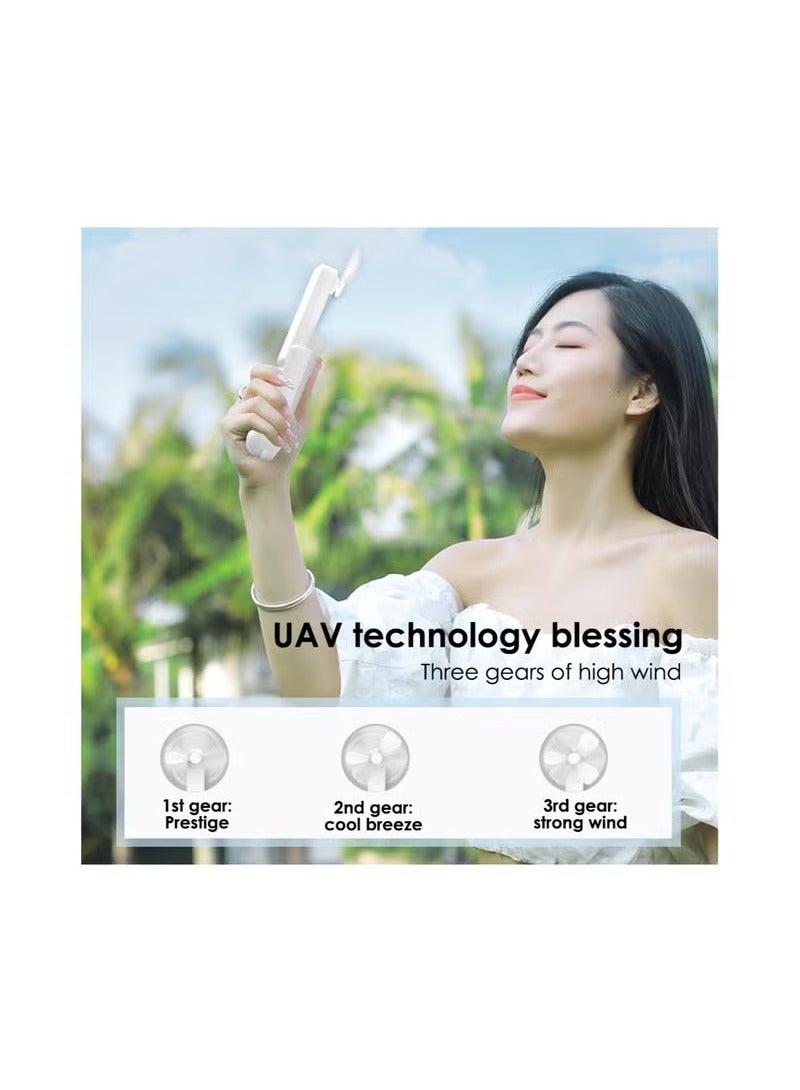 إسكدنيا مروحة صغيرة 3 في 1 قابلة لإعادة الشحن ومروحة يدوية صغيرة قابلة للطي مع وظيفة بنك الطاقة ومروحة تبريد بقوة 2000 مللي أمبير في الساعة - Image 4