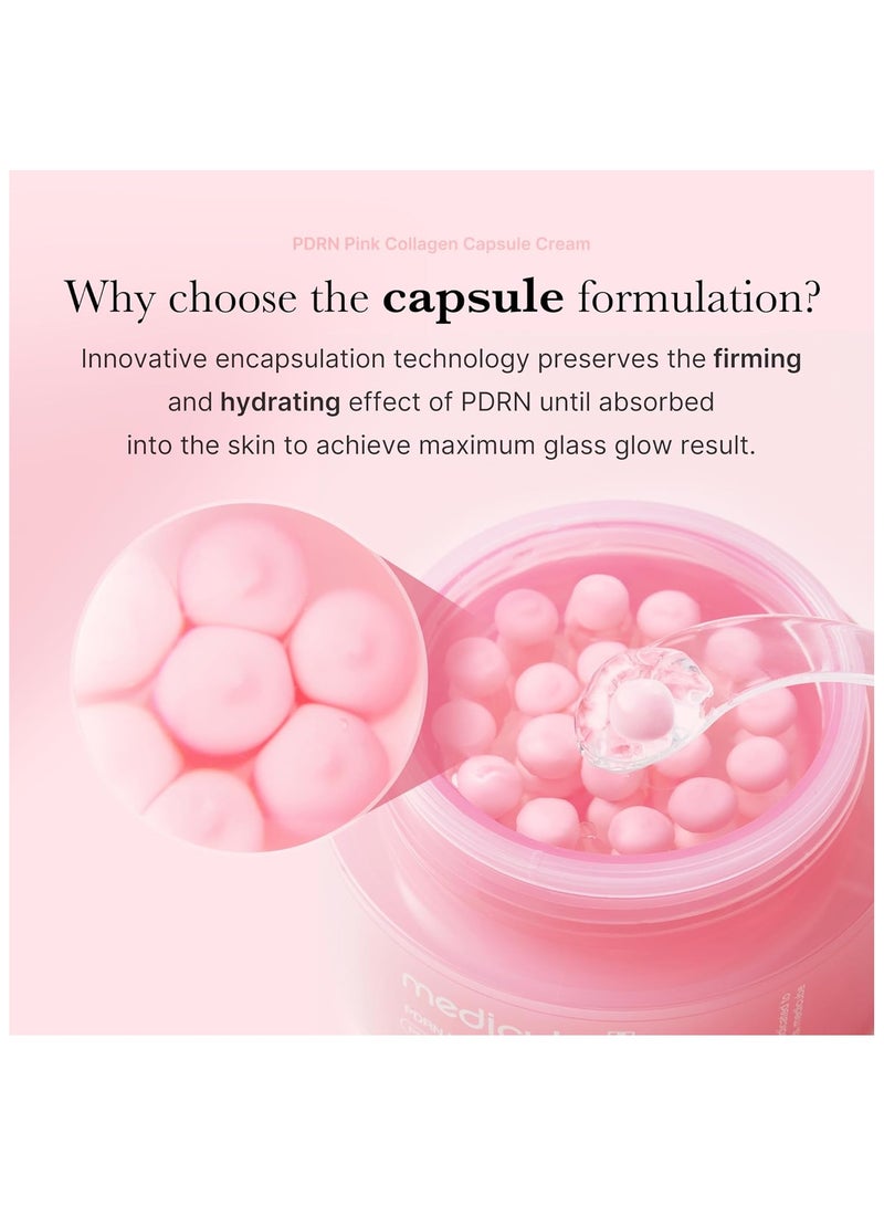 Medicube Salmon DNA PDRN Pink Collagen Capsule Cream, Face Moisturizer | Lightweight Moisturizing Cream | PDRN, Niacinamide for Uneven Skin Tone, Glow hydration | Korean Skin Care 1.94 oz - Image 4