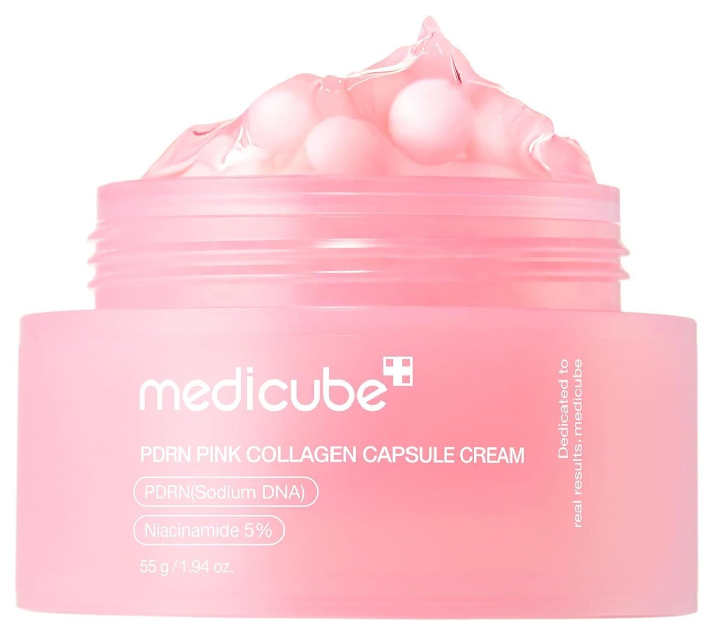 Medicube Salmon DNA PDRN Pink Collagen Capsule Cream, Face Moisturizer | Lightweight Moisturizing Cream | PDRN, Niacinamide for Uneven Skin Tone, Glow hydration | Korean Skin Care 1.94 oz