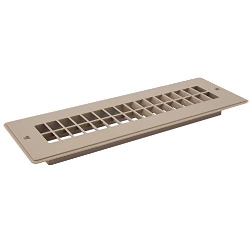 RecPro RV Floor Register | RV Stationary Vent Cover | 2-1/4" x 10-1/8" Insert | Undampered Duct (Beige) - Image 1