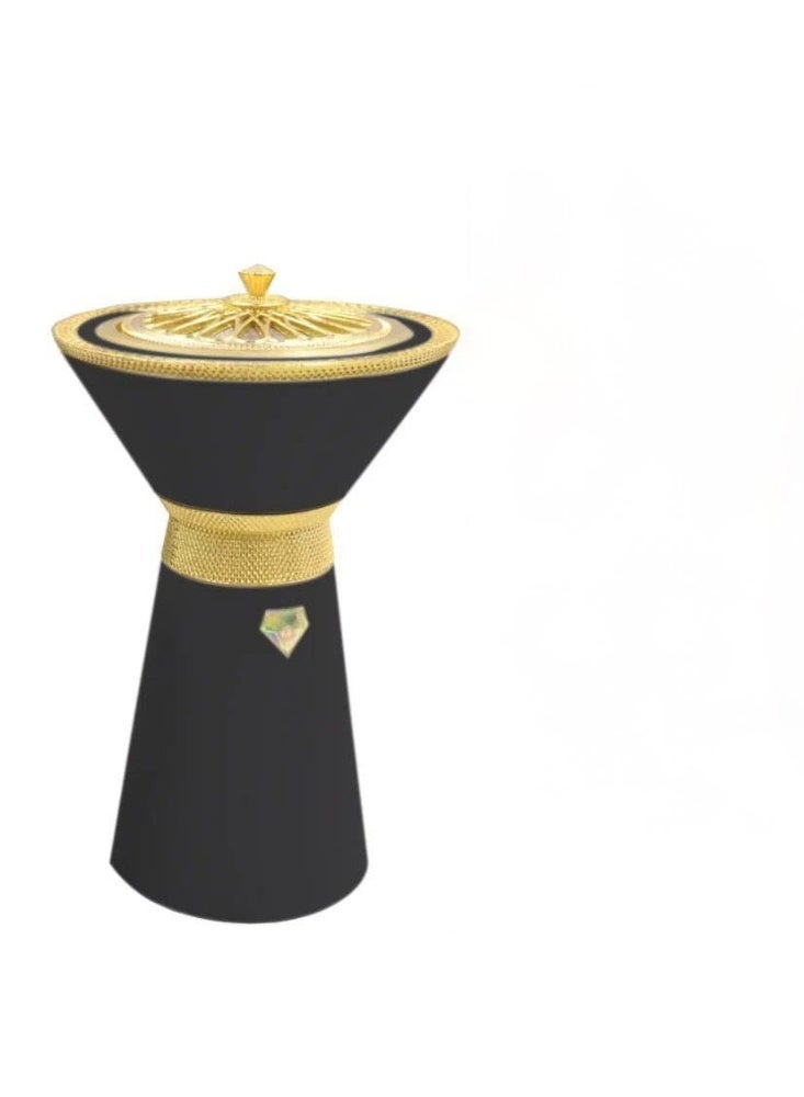 Electric incense burner with a unique design, USB rechargeable, compact and portable, black - Image 1