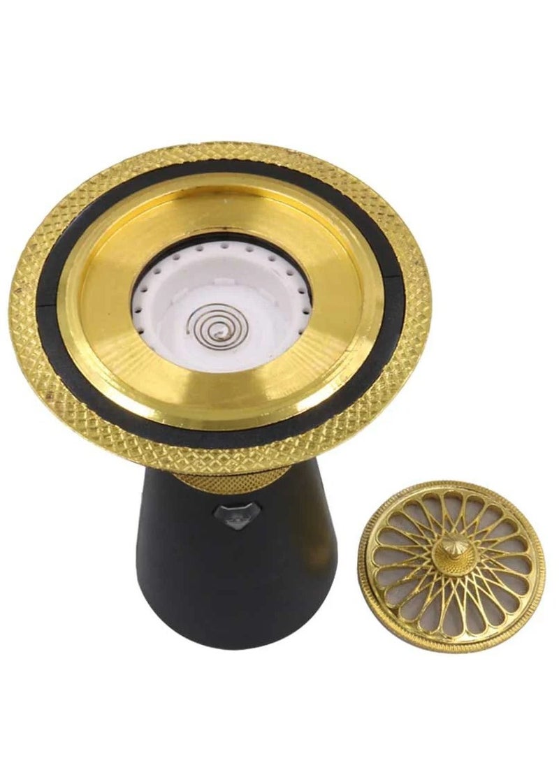 Electric incense burner with a unique design, USB rechargeable, compact and portable, black - Image 2