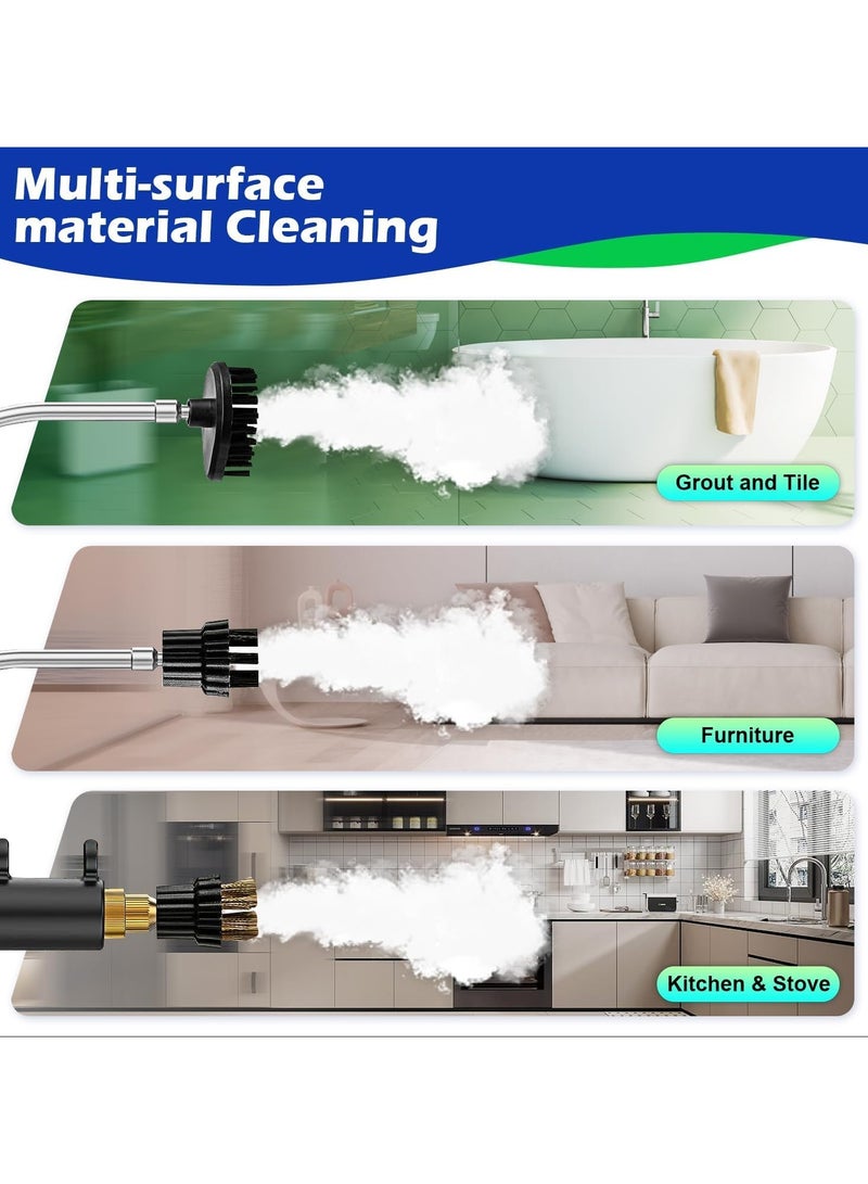 AROAQ Handheld Steam Cleaner High Temperature High Pressure Steam Cleaner with 3 Brush Heads Portable Steam Cleaner with 1.5L Tank For Car Detailing Kitchen Bathroom Floors - Image 4