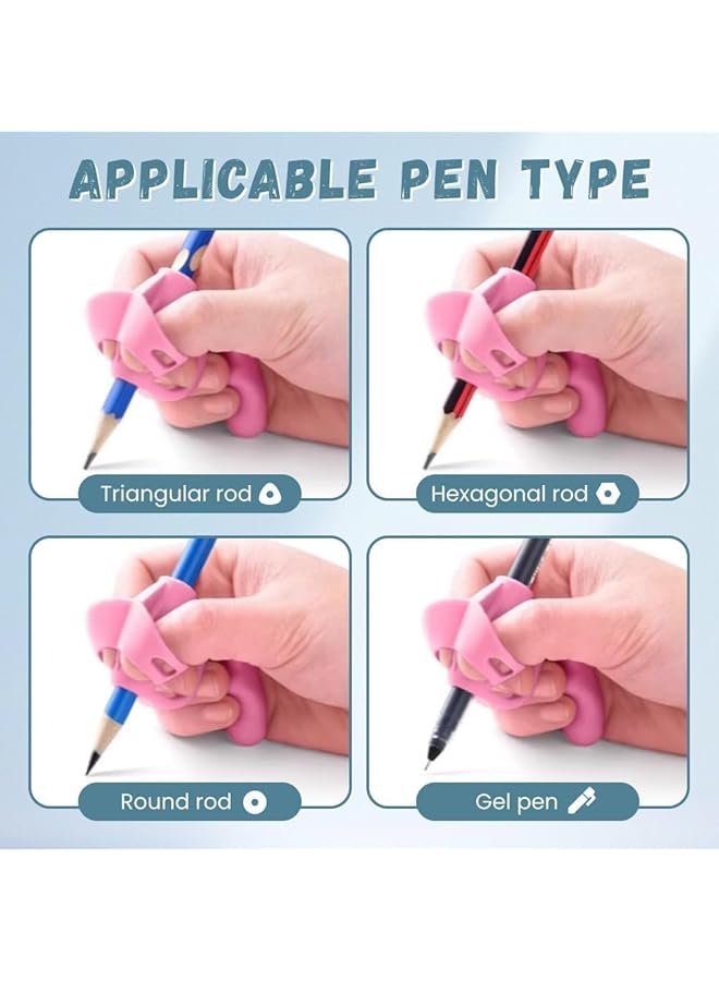 erorex Pencil Grips For Kids Pencil Gripper Holder 8 Pcs Silicone Material Soft Touch Flexible Comfortable Practical Portable Tool Suitable For Children And Students Aged 3 7 - Image 4