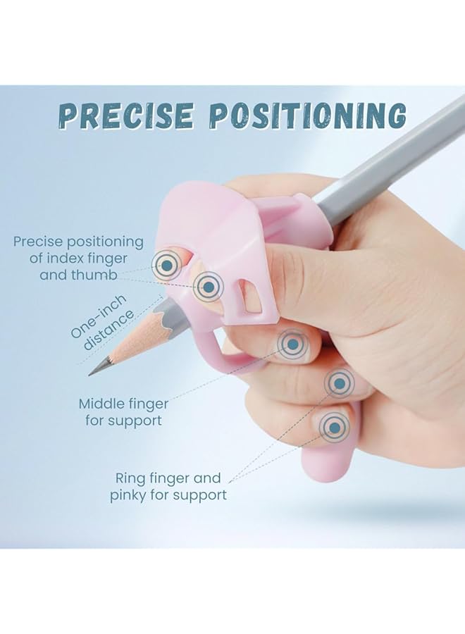 erorex Pencil Grips For Kids Pencil Gripper Holder 8 Pcs Silicone Material Soft Touch Flexible Comfortable Practical Portable Tool Suitable For Children And Students Aged 3 7 - Image 3