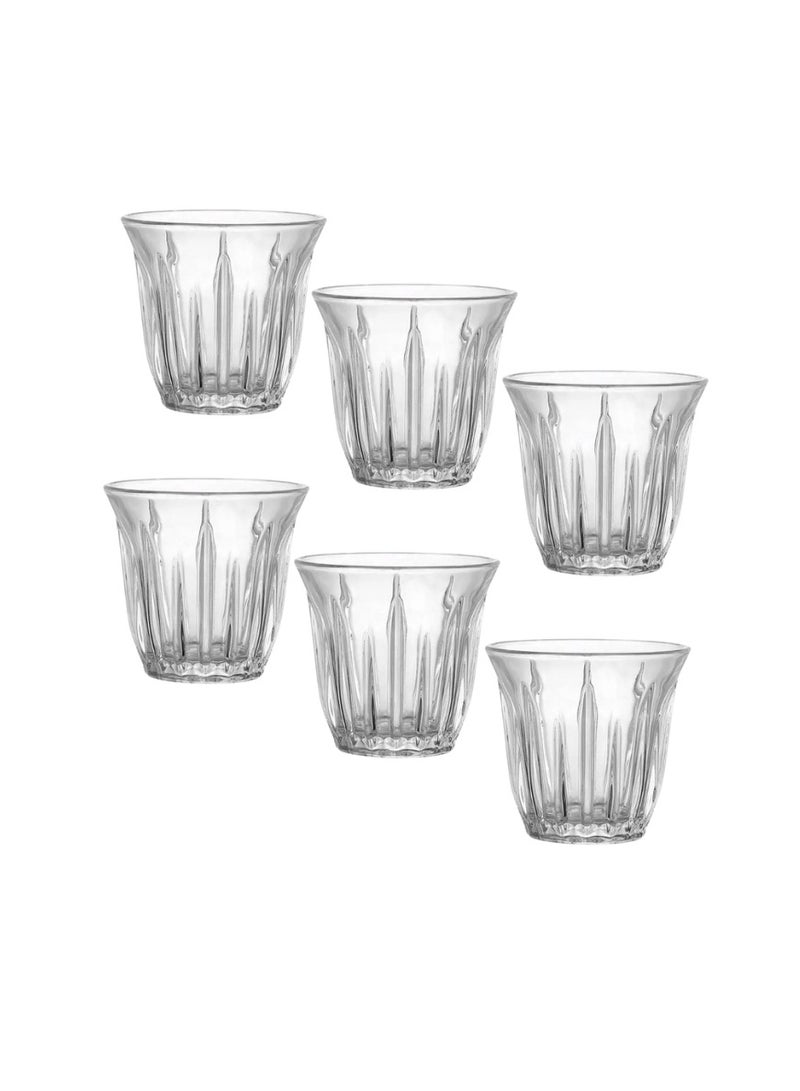 Liying Espresso Cups Set of 6 Clear Glass Cups 90ml for Coffee/Milk Insulated Shot Glasses Regular Espresso Accessories for Coffee Shop, Home, Kitchen and bar - Image 1