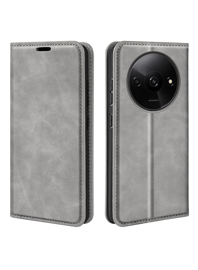 The Bros Case For Xiaomi Redmi A3 Retro-skin Magnetic Suction Leather Phone Case
