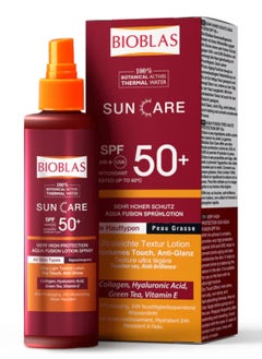 BIOBLAS Sun Care Aqua Fusion Lotion Spray SPF 50+ for All Skin Types - 75 Ml 