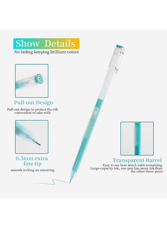 Wffo 9 Colored Gel Pens Set - 0.5mm Fine Point for Black Paper & White Paper - Cute Pens for Coloring, Writing, Drawing, Journaling, Note Taking, School, Office, Home (Nordic Style) - Image 2