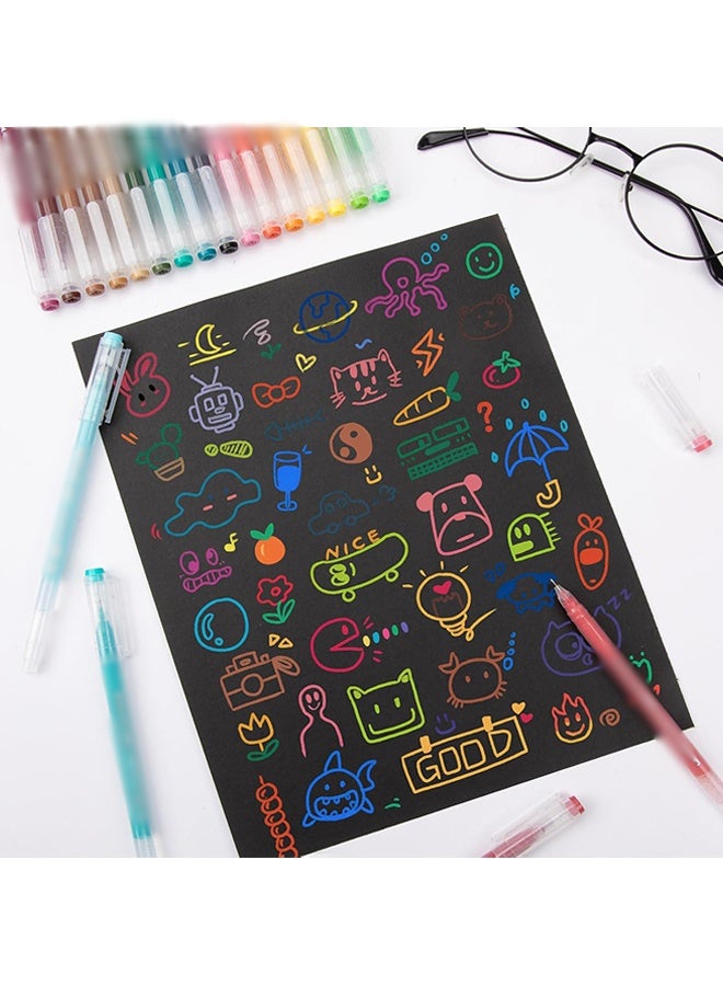 Wffo 9 Colored Gel Pens Set - 0.5mm Fine Point for Black Paper & White Paper - Cute Pens for Coloring, Writing, Drawing, Journaling, Note Taking, School, Office, Home (Nordic Style) - Image 3