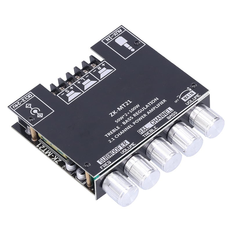 2 1 قناة وحدة مكبر صوت رقمي عالي الجهير مدخل AUX 12 24V DC - Image 5