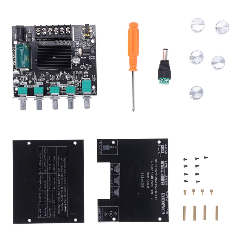 2 1 قناة وحدة مكبر صوت رقمي عالي الجهير مدخل AUX 12 24V DC - Image 2