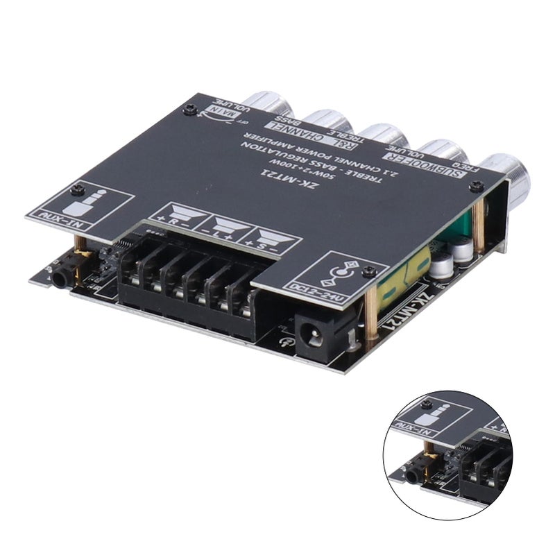 2 1 قناة وحدة مكبر صوت رقمي عالي الجهير مدخل AUX 12 24V DC - Image 3
