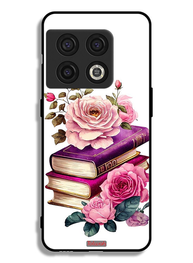 Tolwak OnePlus 10 Pro 5G Protective Case Cover Roses And Books - Image 2