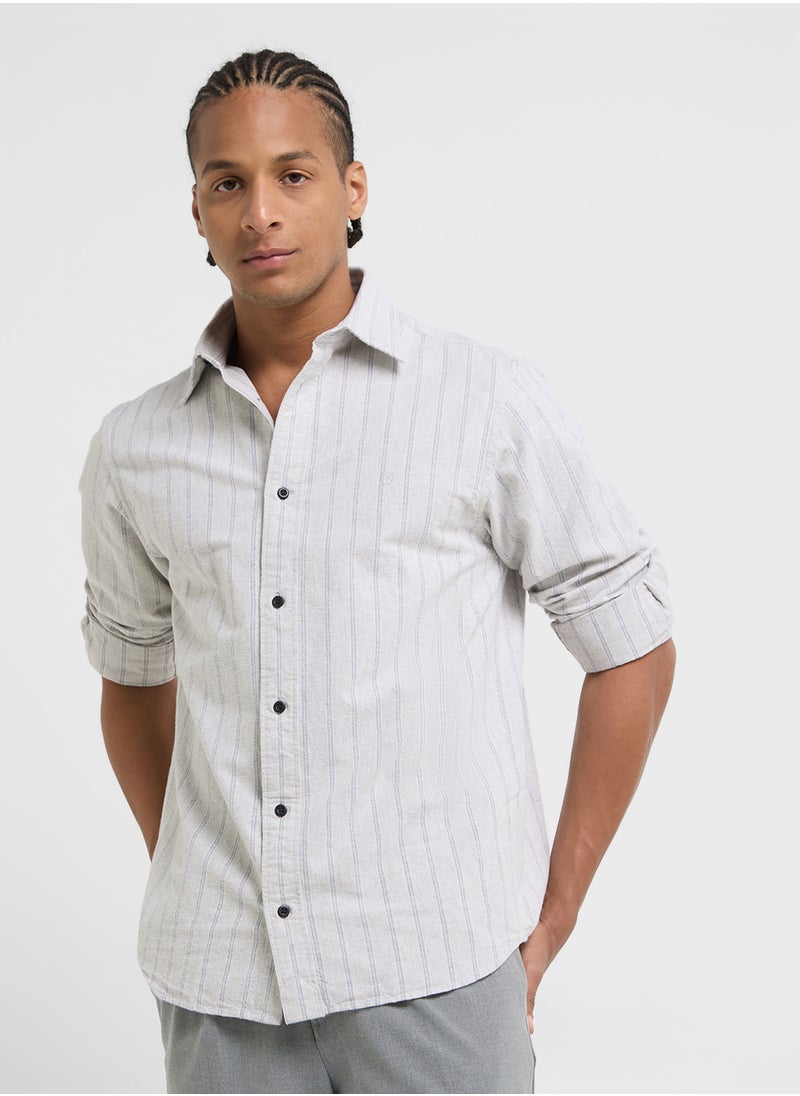 JACK & JONES - Striped Regular Fit Shirt - Image 1