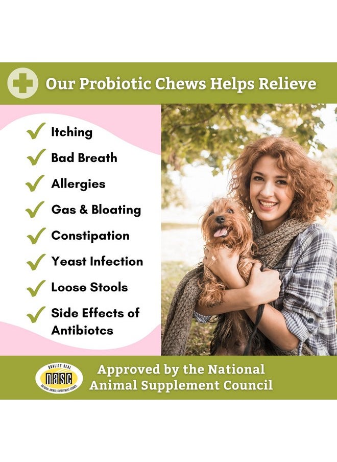 Wholistic Pet Organics Wholistic Pet Organics:Dog Probiotics and Digestive Enzymes-Probiotic Chews for Dogs Digestive Health,Support Gut Health Immune Supplement Prevents Dog Digestive Problems (Original, 120 Count)  - Image 4