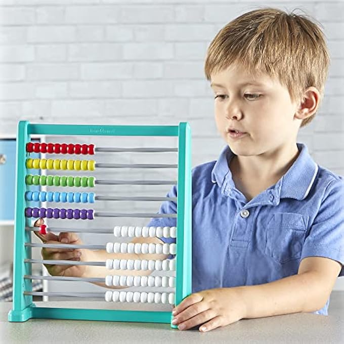 COLOR CHANGING PLASTIC 100 BEAD ABACUS, ABACUS FOR KIDS MATH, MATH MANIPULATIVES KINDERGARTEN, COUNTING RACK FOR KIDS, COUNTERS FOR KIDS MATH, EDUCATIONAL TOYS FOR ELEMENTARY KIDS (SET OF 1) - Image 5