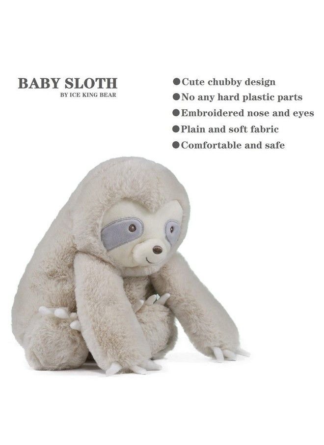 Ice King Bear - Baby Sloth Stuffed Animal Plush Toy 10 Inches Cute Beige - Image 1
