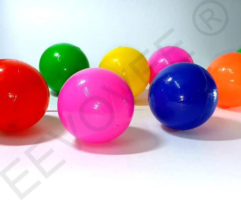 EEVOVEE - 50pcs Big Size Soft Non Toxic Plastic Pool Ball for Kids, 8.2cm (Large Size), (50pcs), Multi Color - Image 3