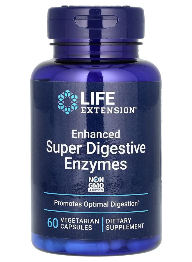 Enhanced Super Digestive Enzymes 60 Vegetarian Capsules