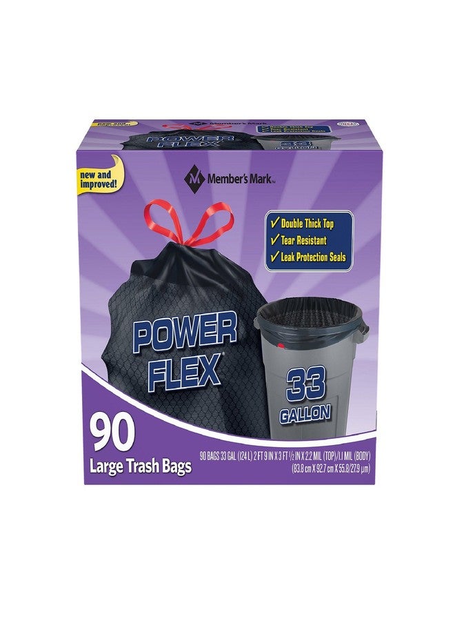 ميمبرز مارك أكياس برباط من ماركة Member's Mark Power-Guard - سعة 33 جالون - 90 كيسًا (عبوة من قطعتين) - Image 1