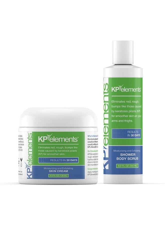 KP Elements KP Elements Keratosis Pilaris Body Scrub & Exfoliating Skin Cream Set  - Image 1