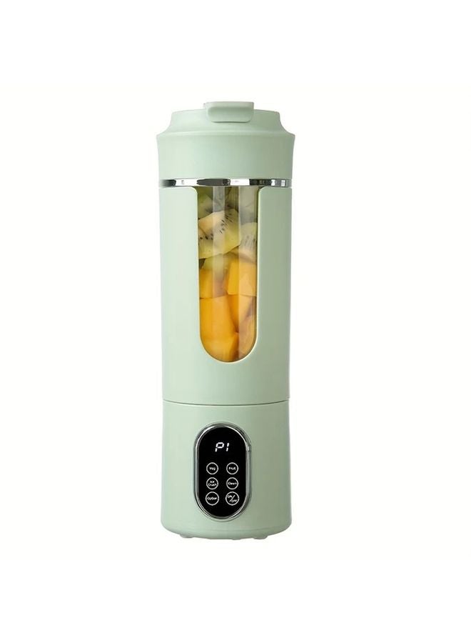 Green USB Rechargeable Portable Cordless Blender for Smoothies Shakes Juices Digital Display - Image 1