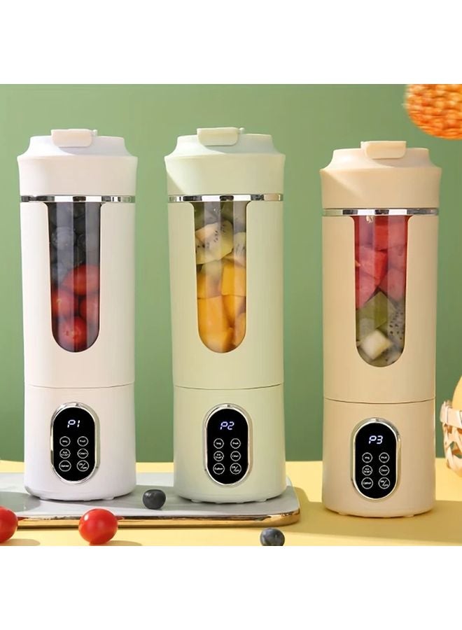 Green USB Rechargeable Portable Cordless Blender for Smoothies Shakes Juices Digital Display - Image 5