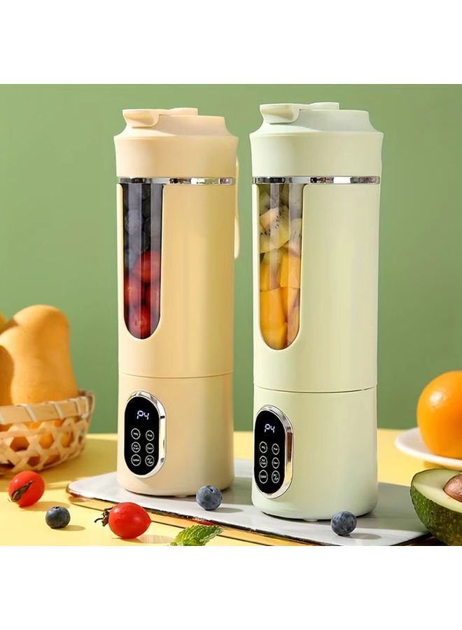 Green USB Rechargeable Portable Cordless Blender for Smoothies Shakes Juices Digital Display - Image 2