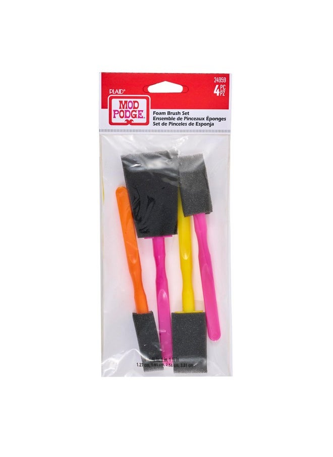 Mod Podge - Fba Scrapbooking Foam Brush Set (4 Piece) Assorted 4 Count - Image 1