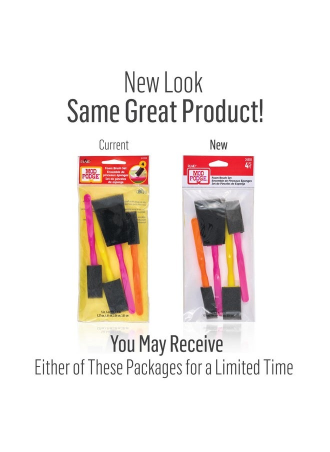 Mod Podge - Fba Scrapbooking Foam Brush Set (4 Piece) Assorted 4 Count - Image 1