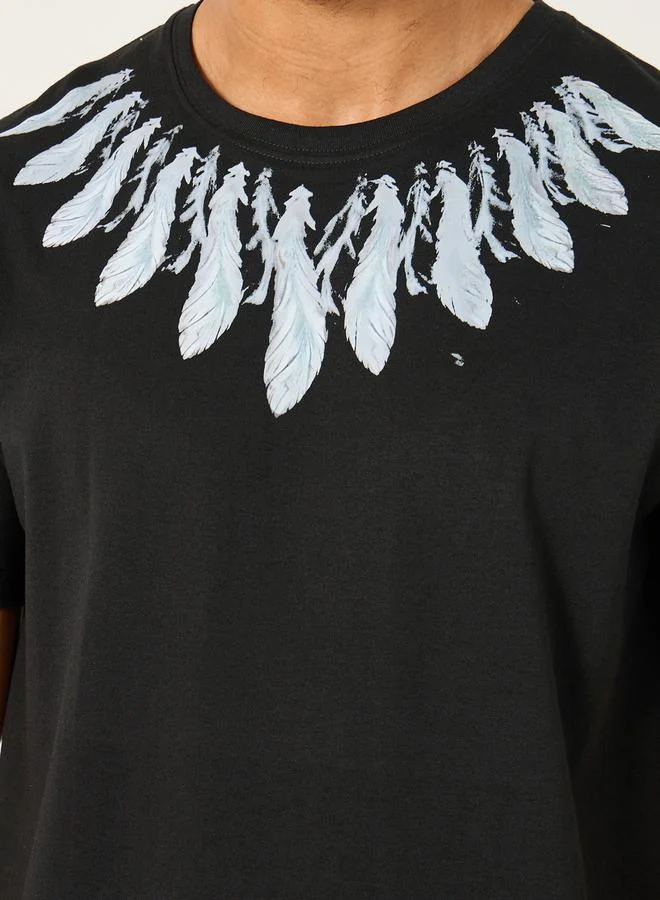 Styli Styli Placement Print Crew Neck Oversized T-Shirt