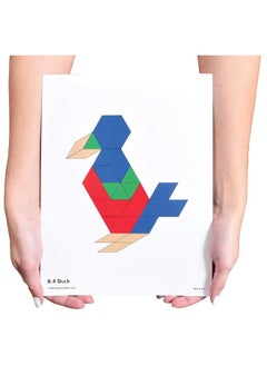 Learning Advantage Learning Advantage Pattern Block Activity Cards - In-Home Learning Activity for Early Math & Geometry - Set of 20 - Teach Creativity, Sequencing and Patterning  - Image 2