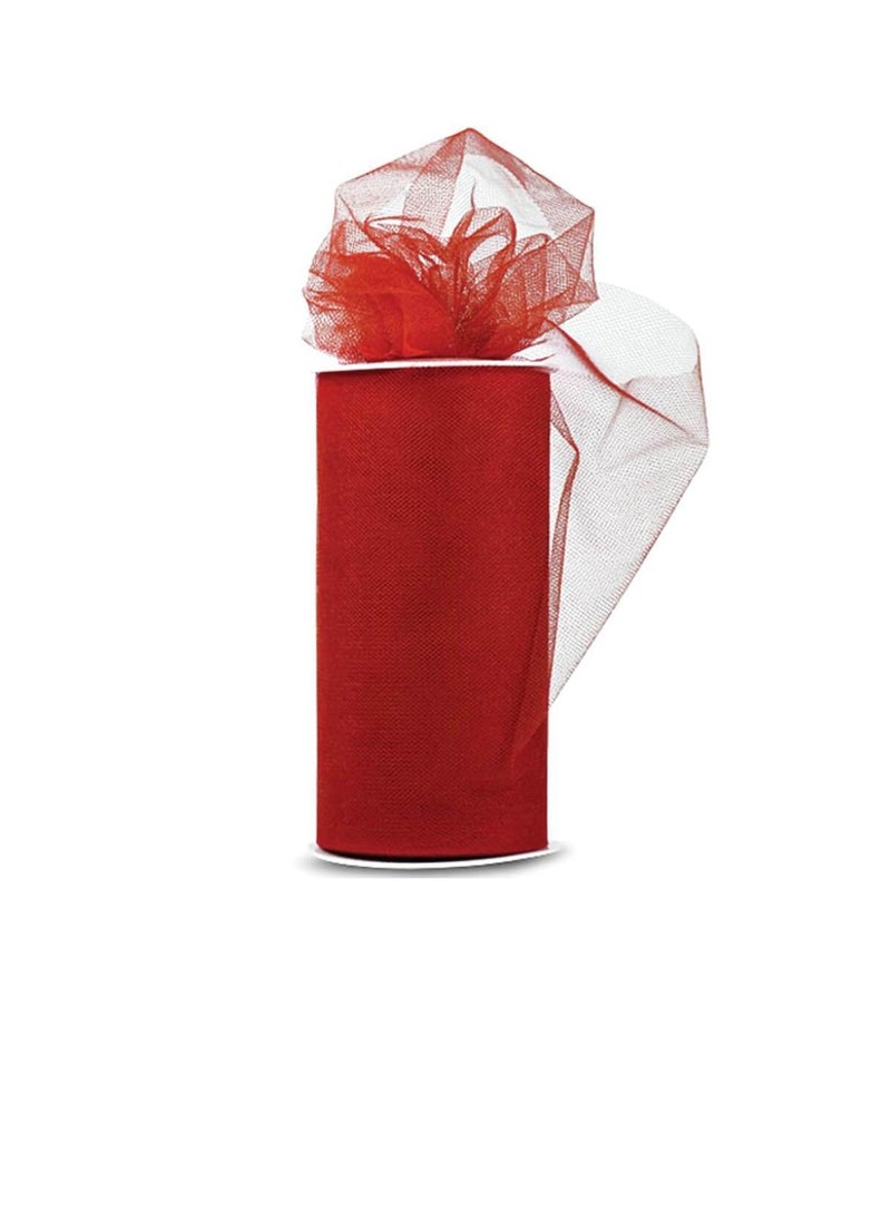 Expo Expo Shiny Tulle 6inch x 24yard Spool Red  - Image 2