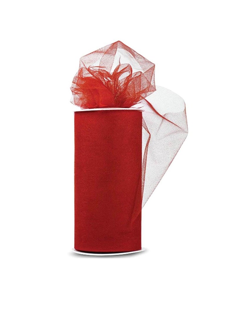Expo Expo Shiny Tulle 6inch x 24yard Spool Red  - Image 3