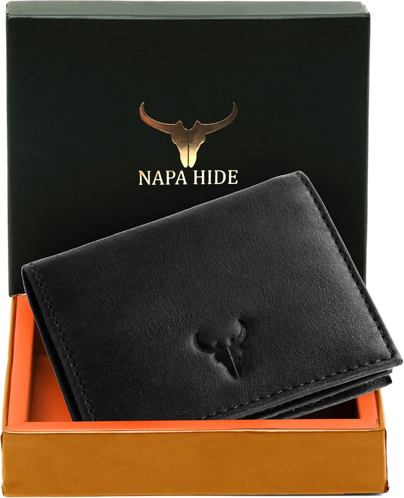 Napa Hide ® Mens Leather Wallet (Black) - Image 5