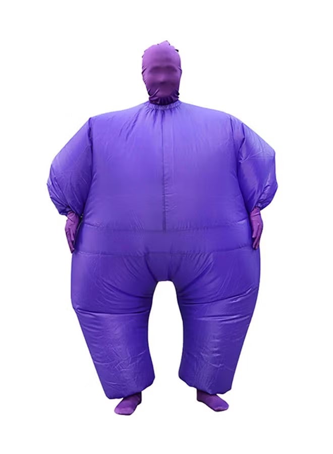 Inflatable Costume Suit for Adults – Funny Blow-Up Jumpsuit with Fan, Purple Air-Filled Party Outfit for Halloween, Cosplay & Events - Image 1