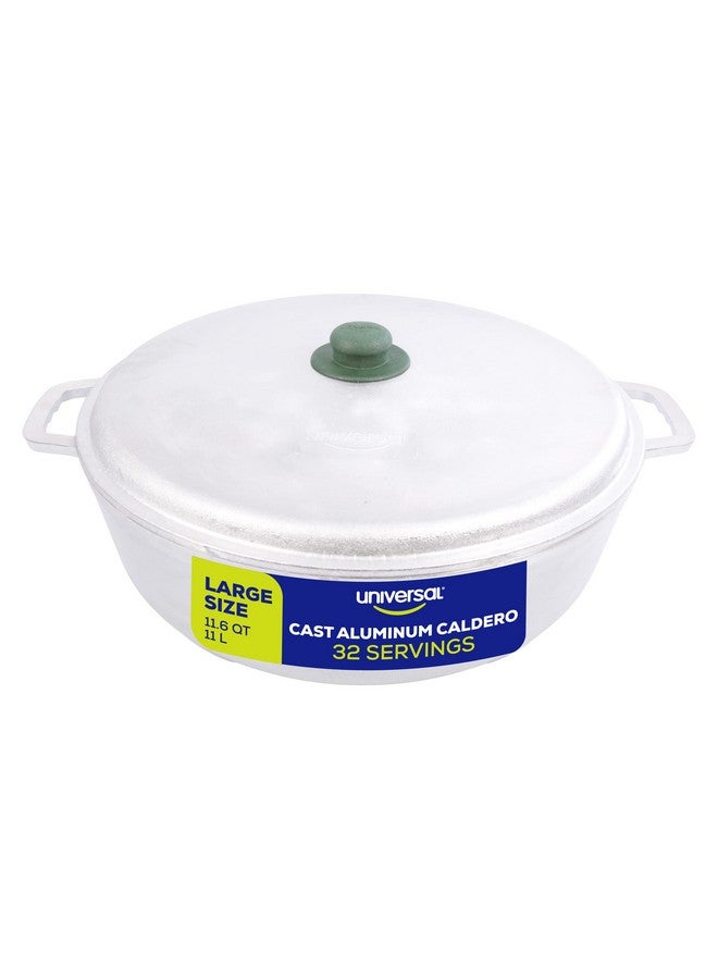 UNIVERSAL Universal (Professional Large) Caldero 32 Cups - 11.6 QT / 11 L, Stainless Aluminum Pot, Even Heat Distribution and Fast Cooking Dutch Oven Pot, Ergonomic Handles, Ideal for Rice, French Fries, and More  - Image 1