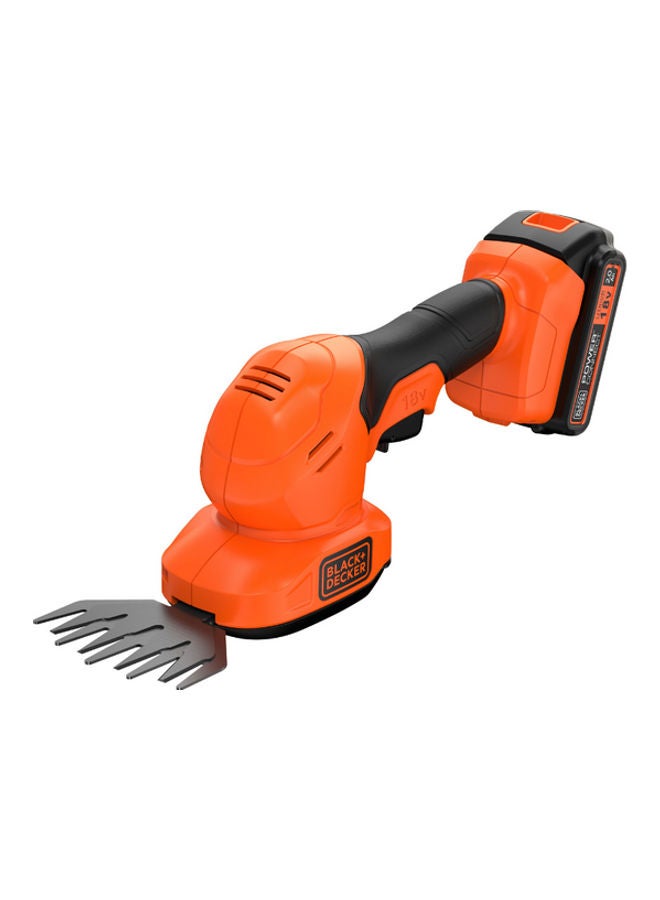 BLACK+DECKER Cordless Shear Shrubber With 2Ah Battery And 1A Charger 18V BCSS18D1-GB Orange/Black - Image 3
