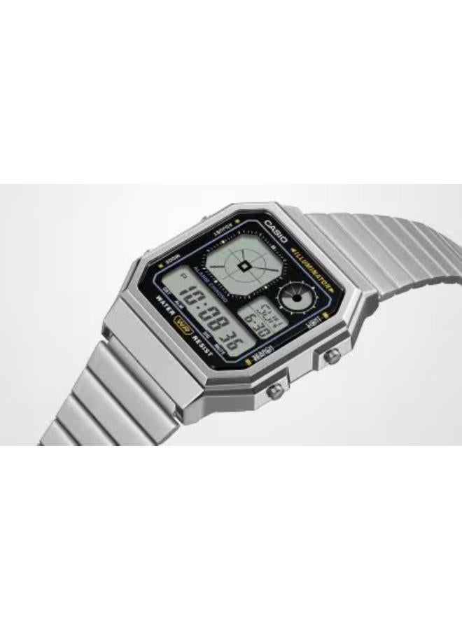 CASIO Women's Stainless Steel Digital Watch A130WE-7ADF - 33.9 mm - Image 4