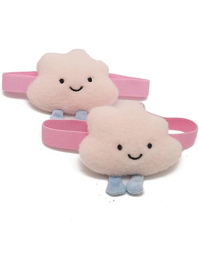 The Bros 2 Pcs Curtain Pendant, Snap-Fit Indoor Outdoor Curtain Tieback, Cute Clouds No-Punch Curtain Tiebacks, Treatment Holdbacks for Kids Baby’s Girl Women Room Bedroom Decor - Image 1